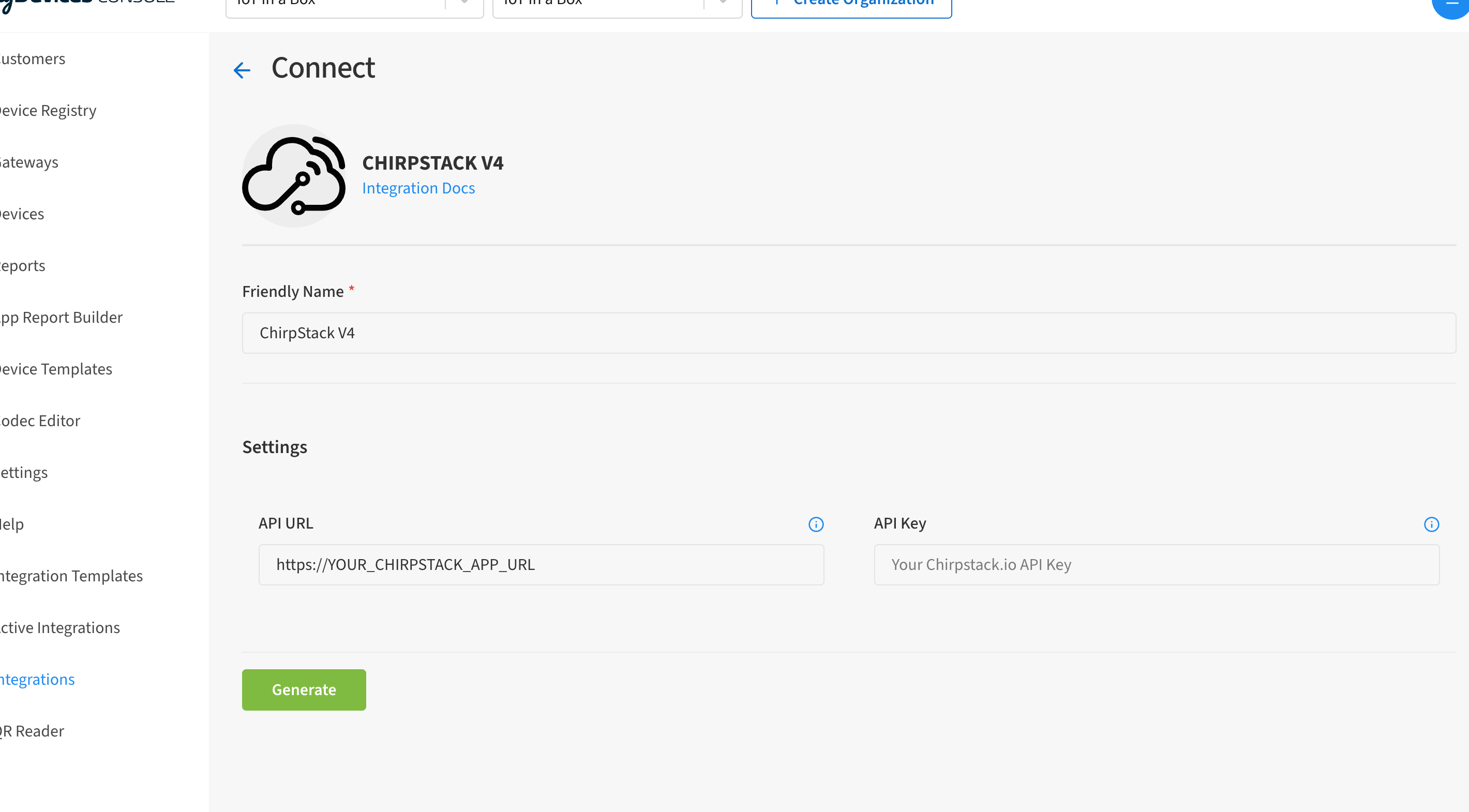 CSIOv4 Settings